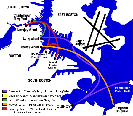 Boston Apartments MBTA Commuter Boat Service Map