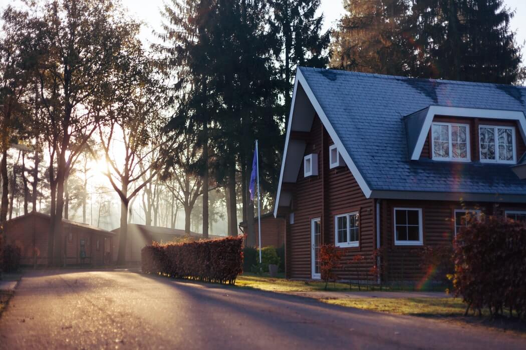 House with a slanted roof