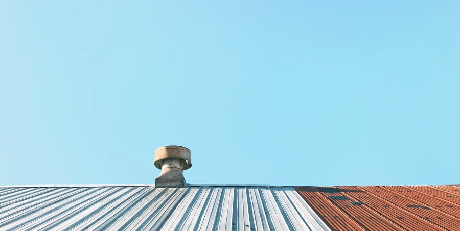 roof, blue sky