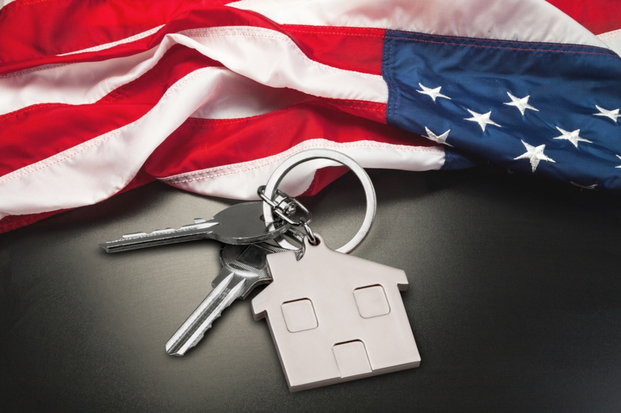 American flag, keychain