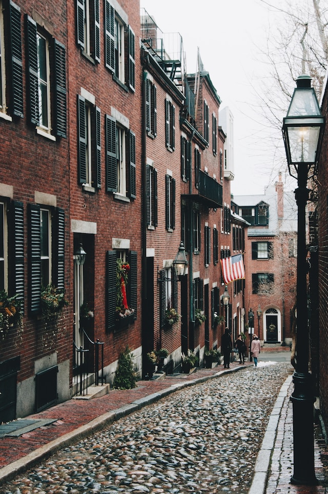 brick apartment building in Boston