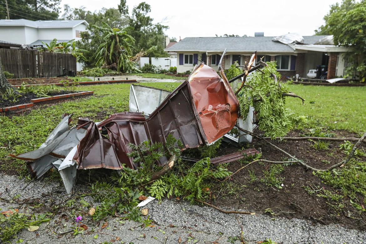 House damage after storm