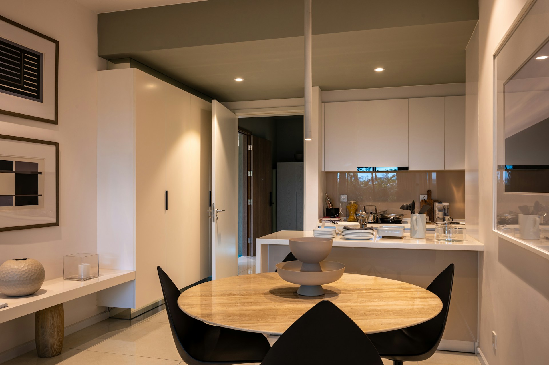 Comfortable modern apartment interior with natural light and balanced design