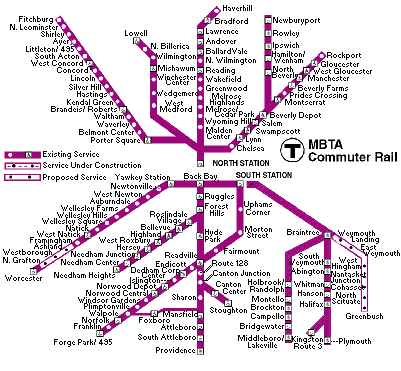 Boston Apartments MBTA Commuter Rail Map