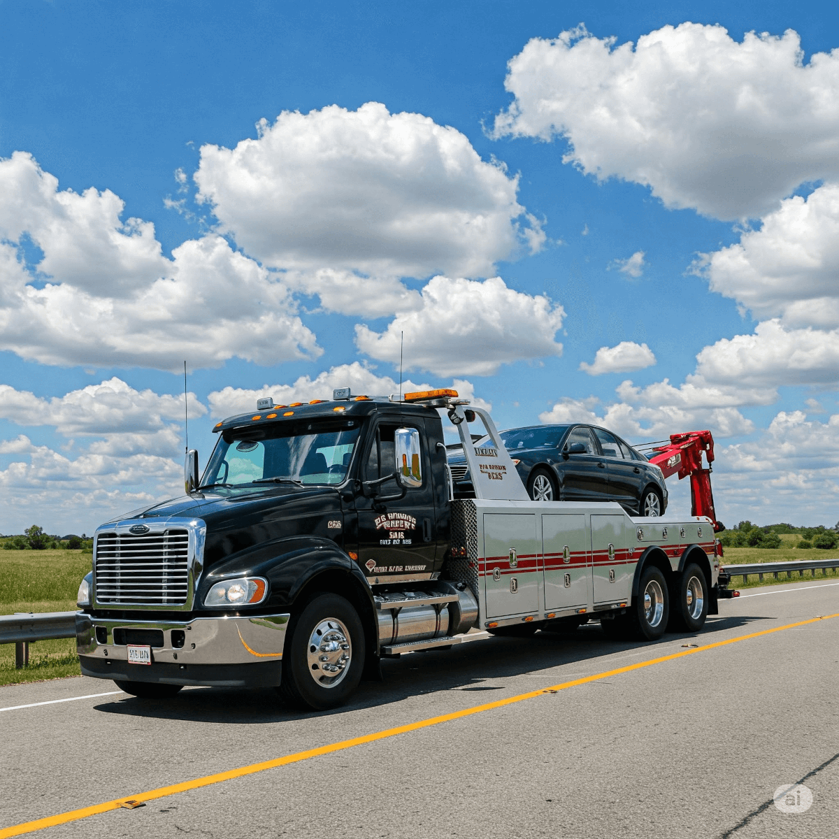 Truck on a highway