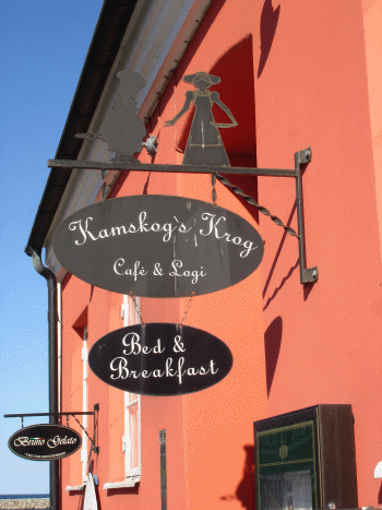 Bed and Breakfast sign in Sweden