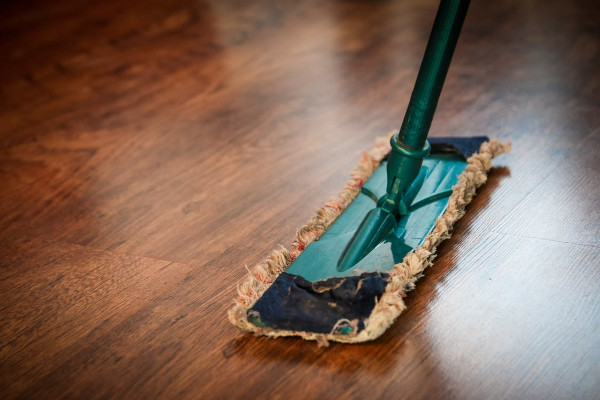 Swiffering hardwood floors