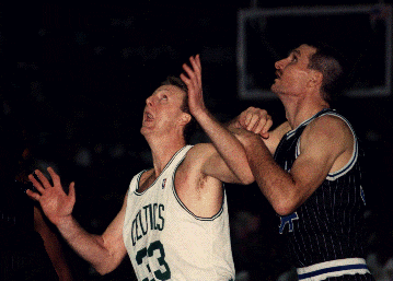 Picture of Larry Bird' Last Game as a Boston Celtic