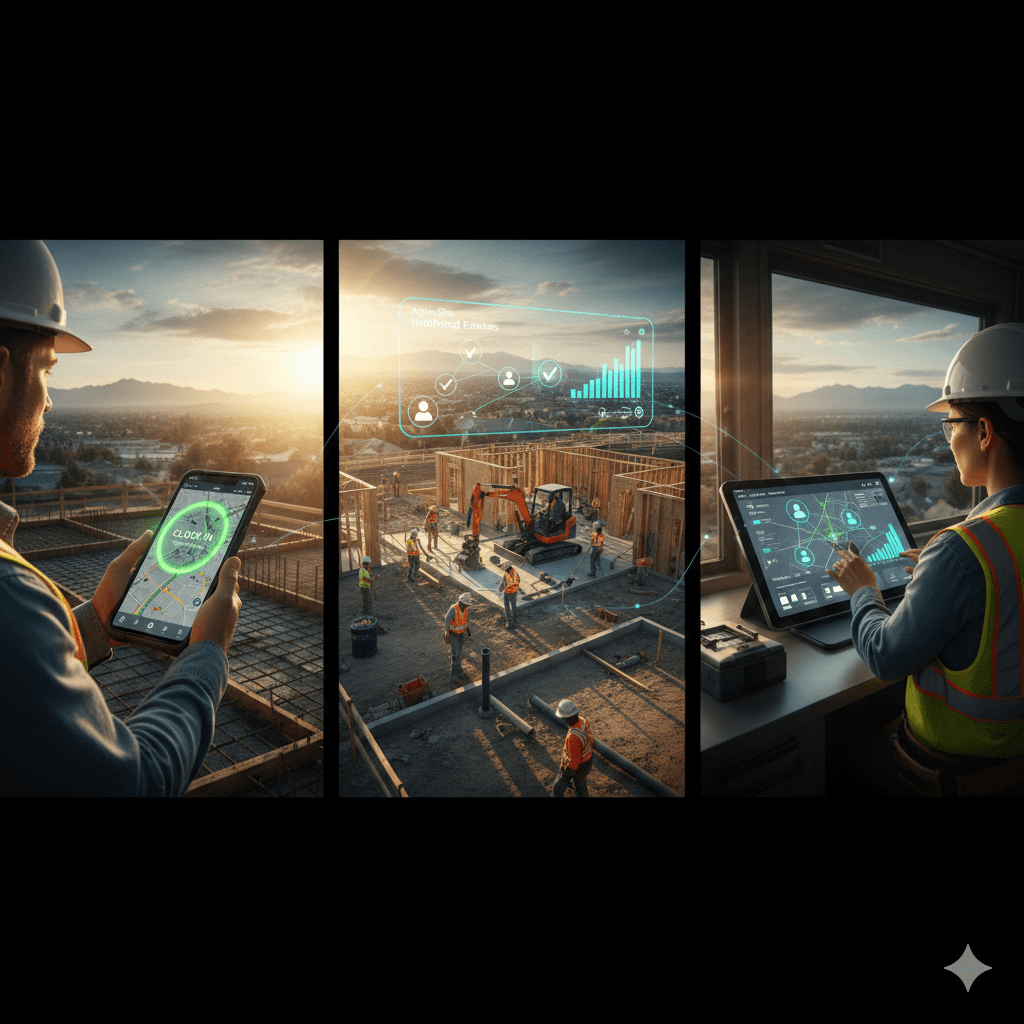 Construction attendance app. Image by Gemini