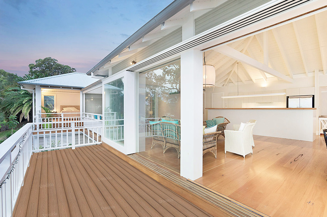 Large wooden patio. Image by Unsplash