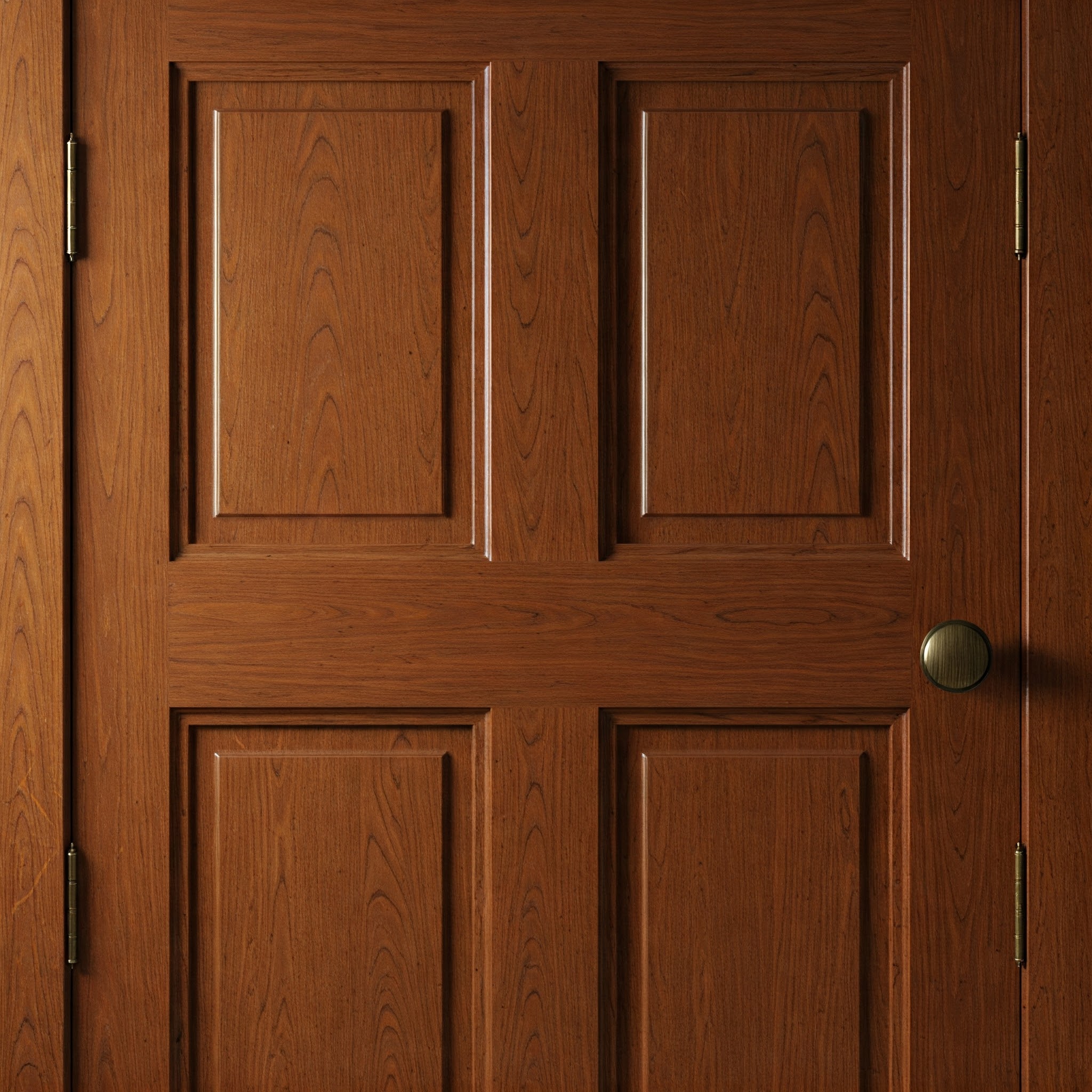 Brown 4-panel door