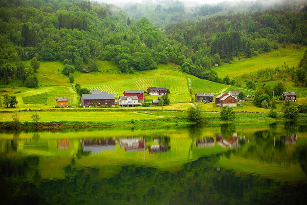 Norway, fjord river