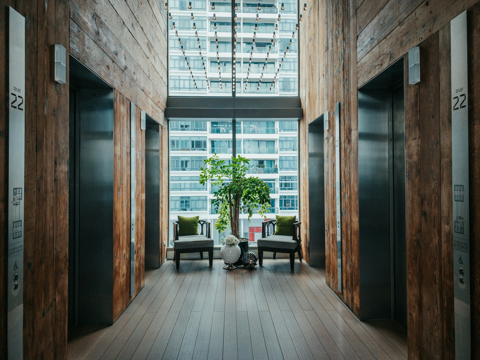 elevator in a building