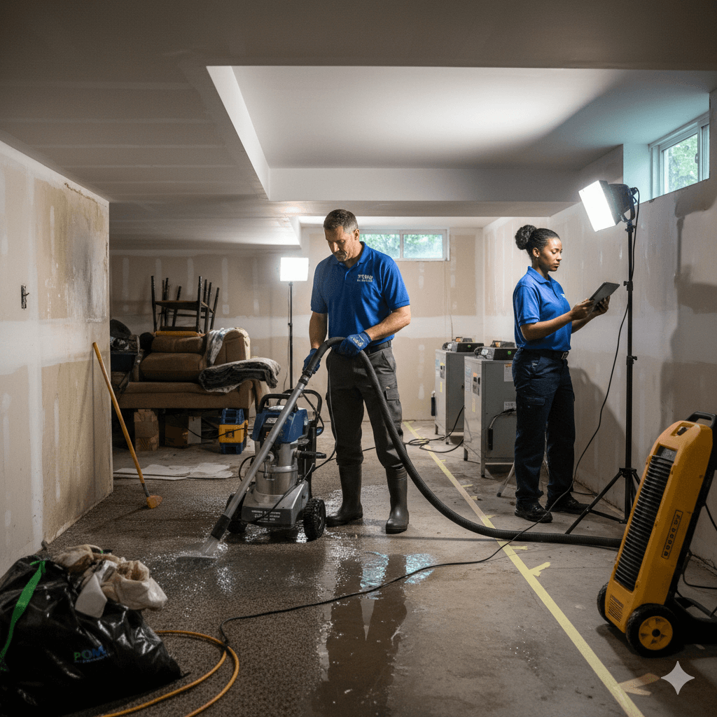 Flood damage repair. Image by Gemini