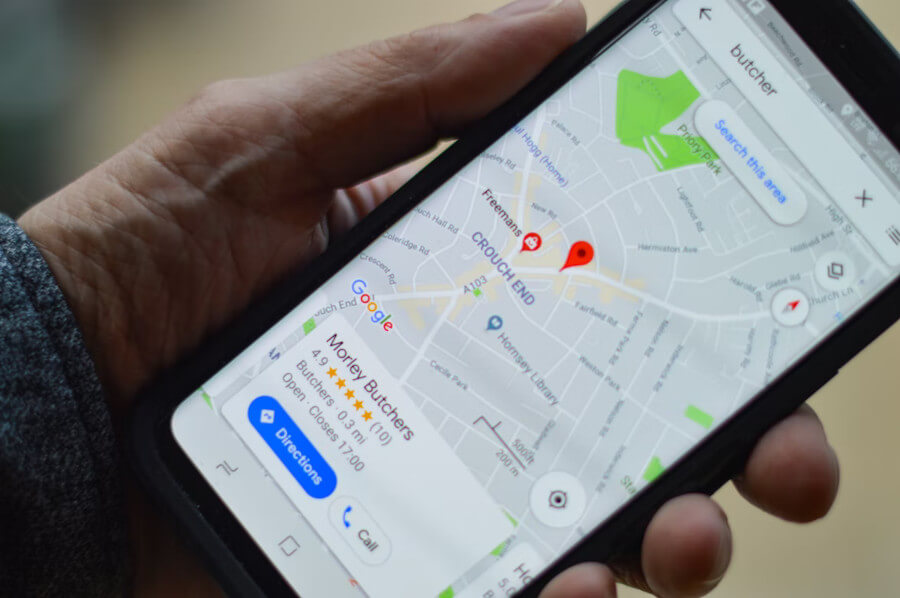 cellphone, map