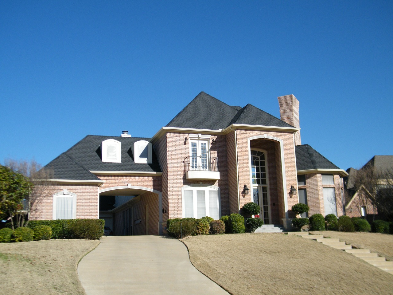 Large brick house.