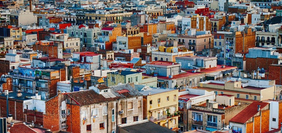 arial view of housing