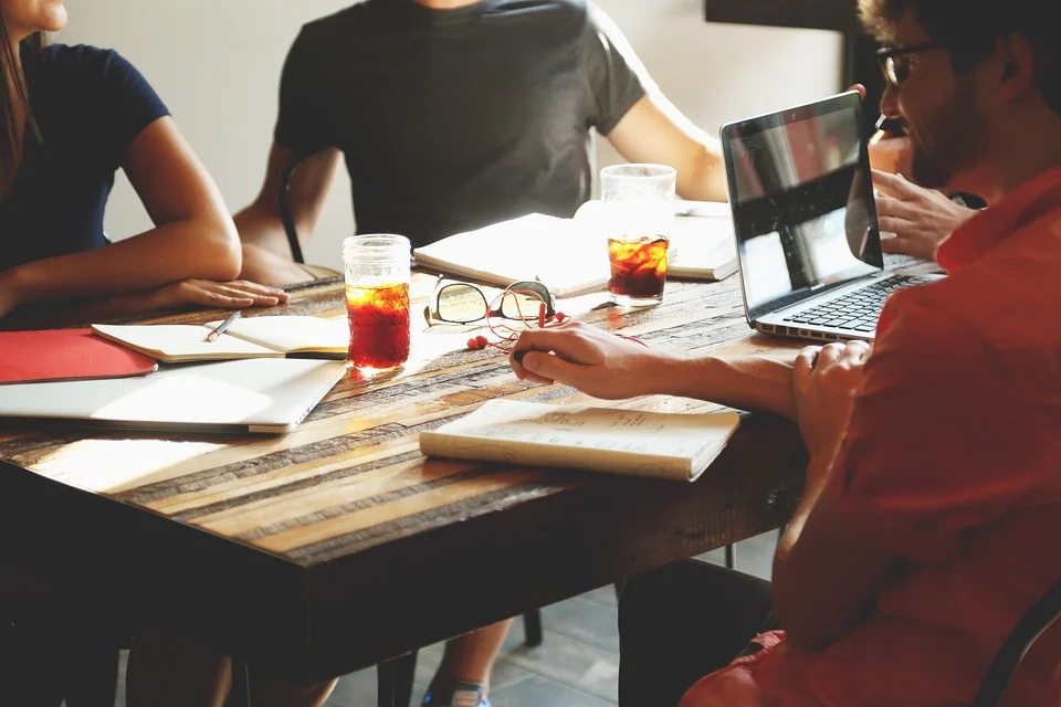 meeting around a table