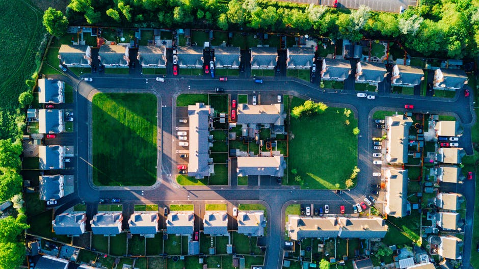 Top view of houses