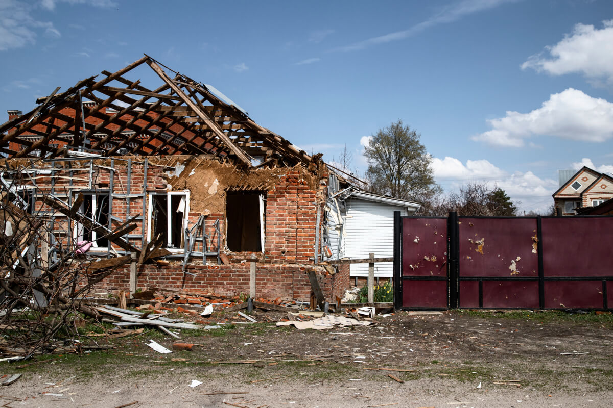 House damaged