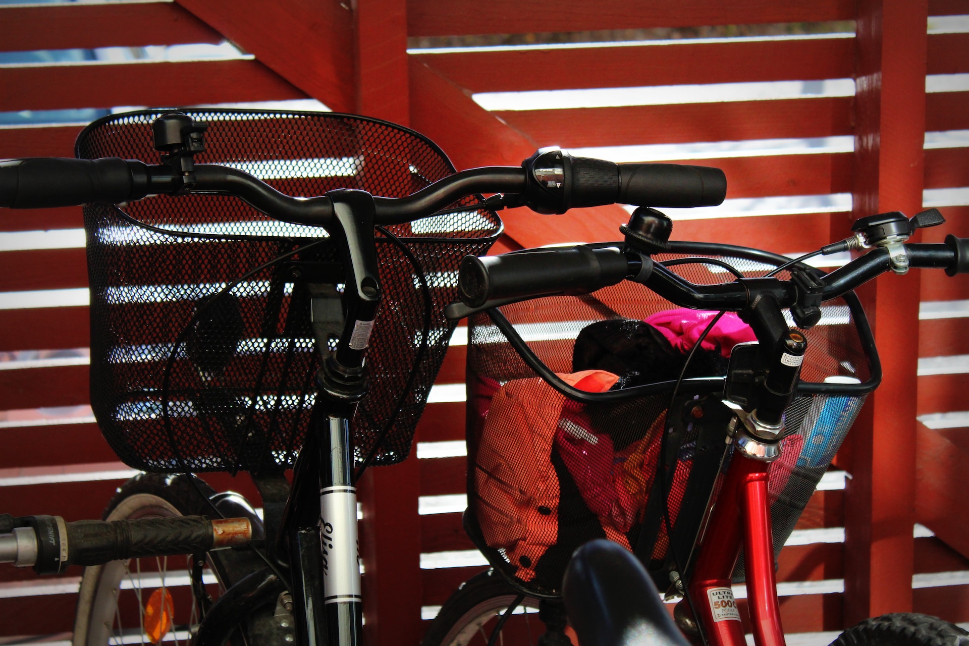 bikes in a shelter