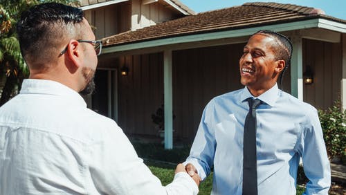 Two people shaking hands