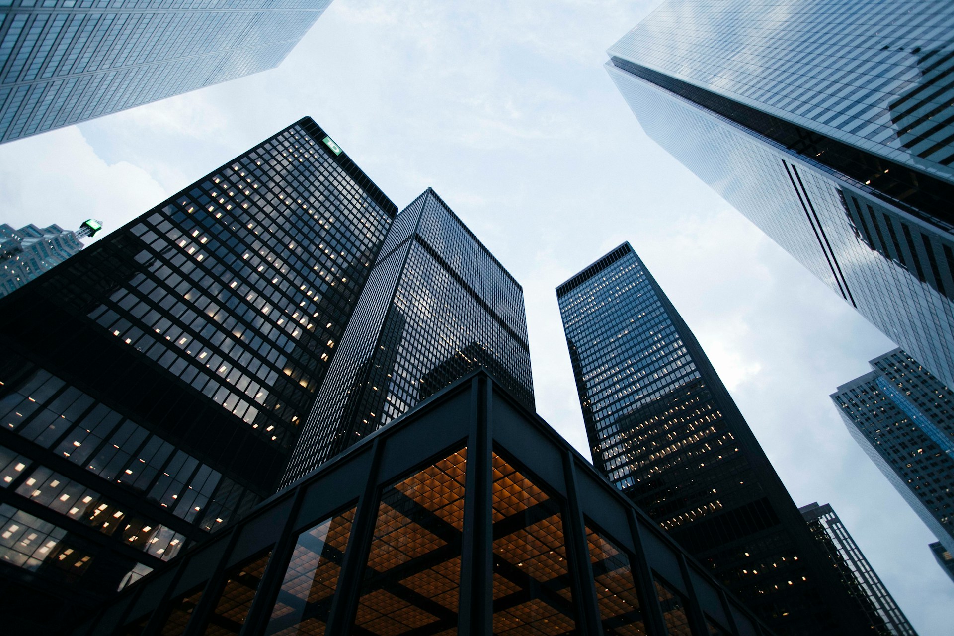 low angle image of buildings