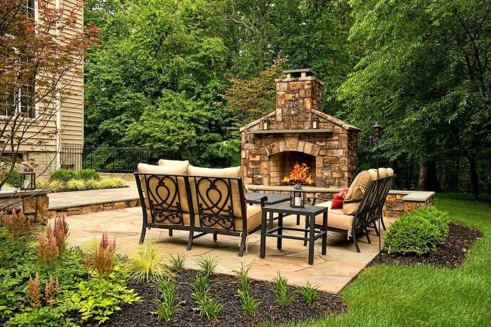 outdoor fireplace