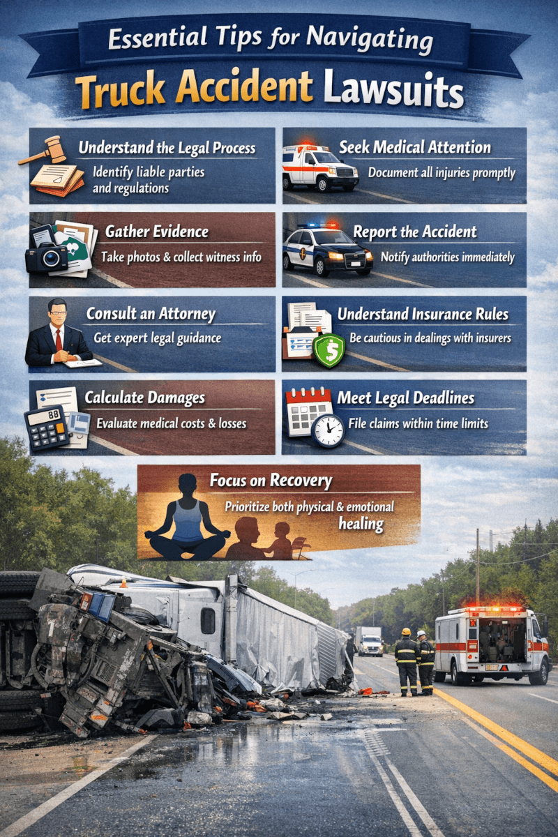 Navigating truck accident lawsuites. Image by Chatgpt