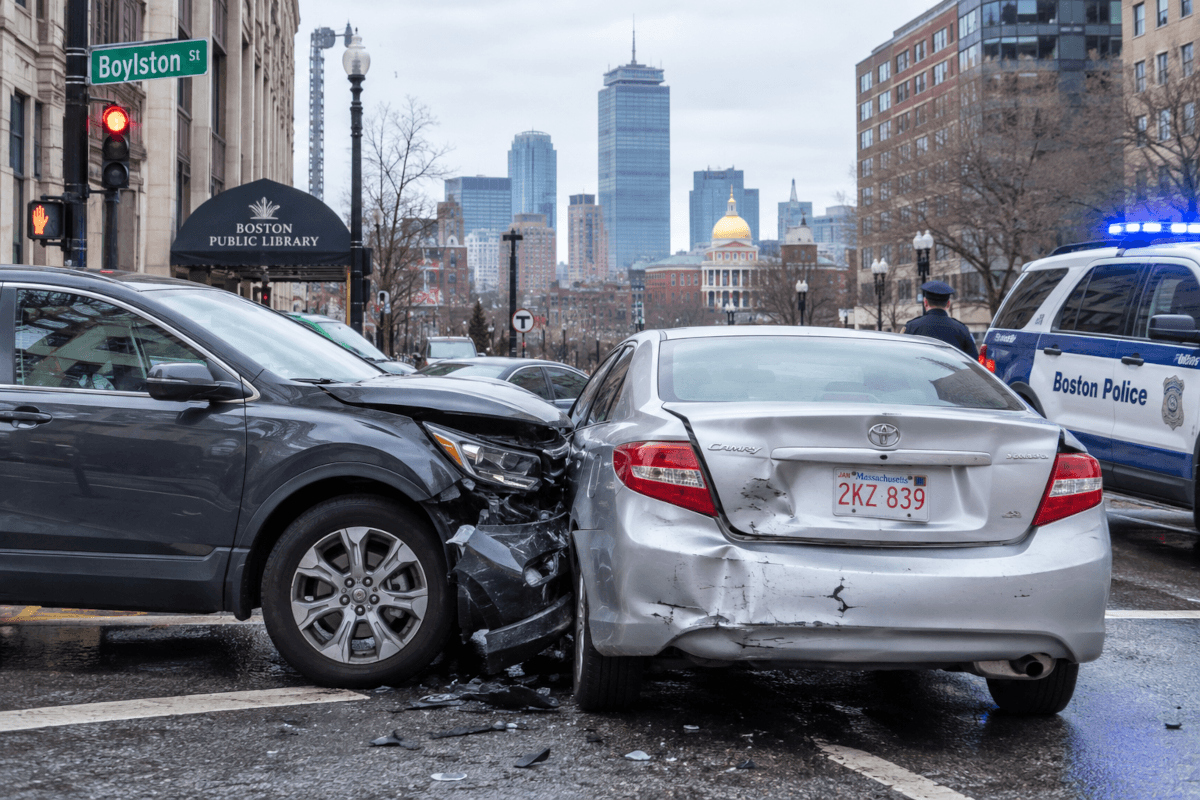 Car accident in Boston. Image by Unsplash