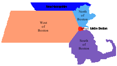 Boston Apartments Map of Massachusetts