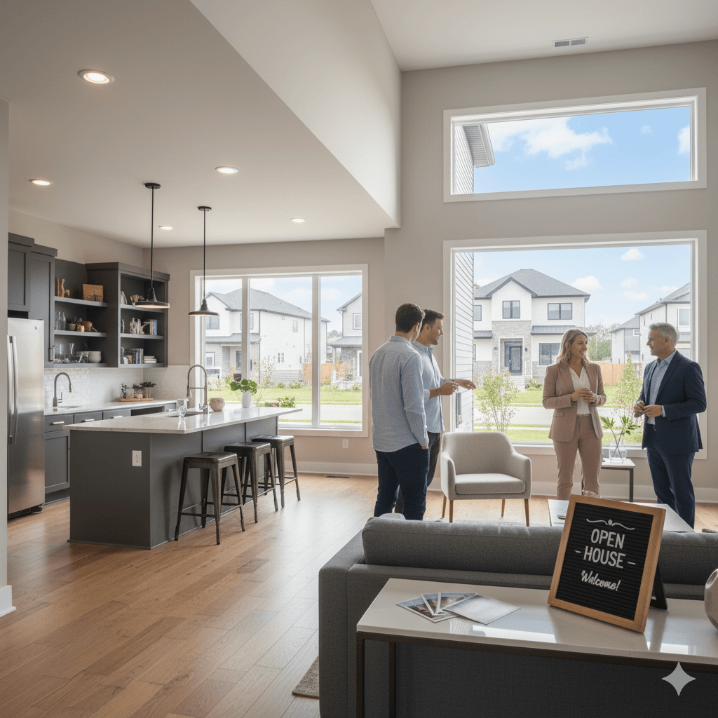 People visiting an open house. Image by Gemini