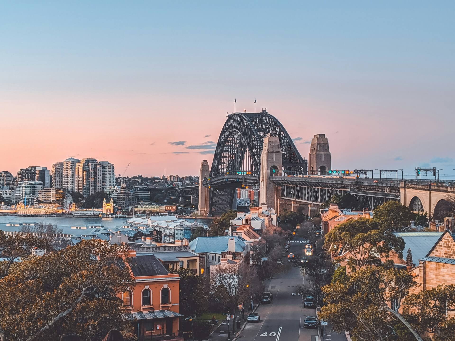 City with high rise buildings, bridge. Image by Unsplash
