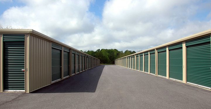 Storage facility, green storage doors