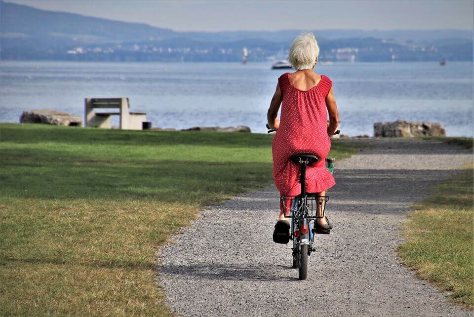 Person riding a bike