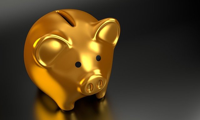 Golden piggie bank