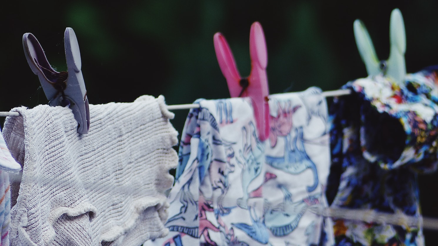 Laundry hanging to dry