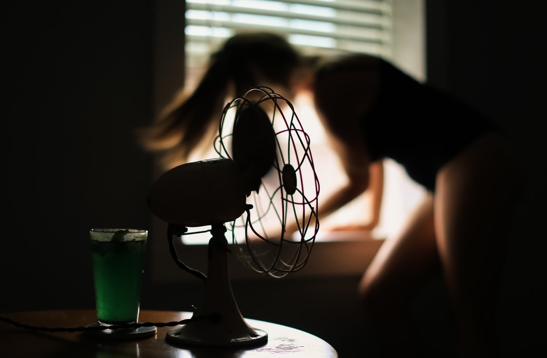 fan on a table